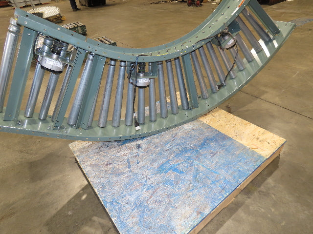 Hytrol 24"x 90° Curve Accumulation Roller Conveyor 21"BF O-Ring Belt Drive 24VDC