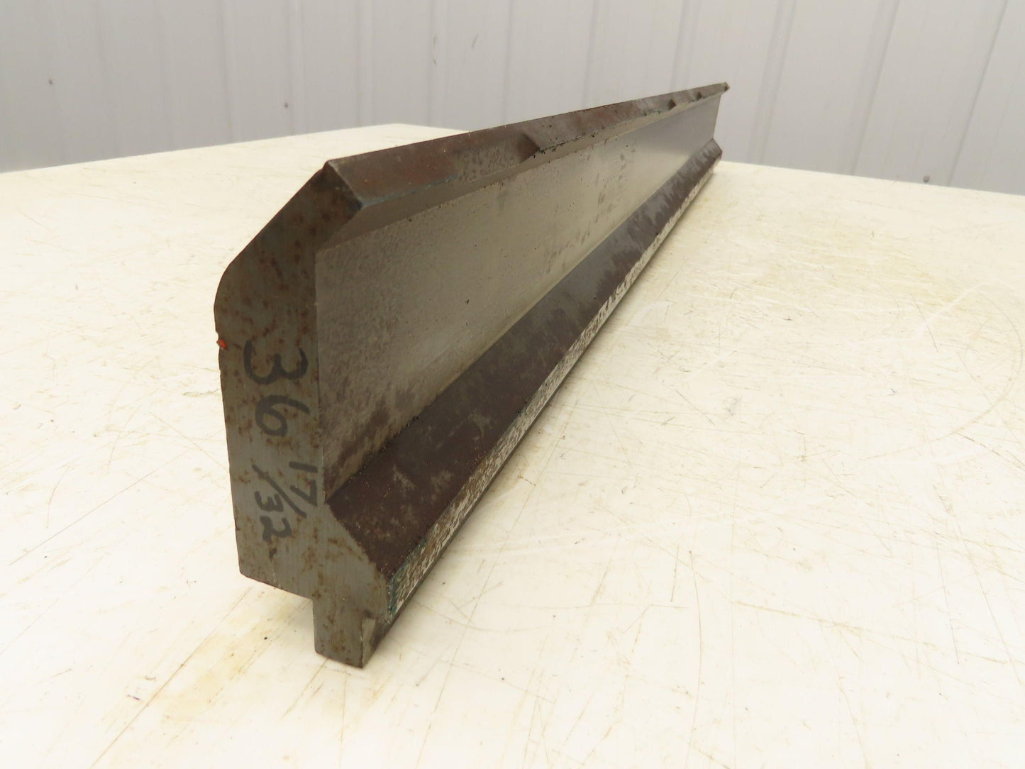Press Brake Gooseneck Punch Die 36-1/2" Long 90° V 3/8" Finger 3-3/4" H