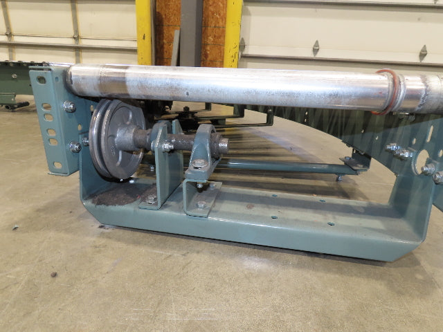 Hytrol 24"x 180° Curve Accumulation Roller Conveyor 21"BF V-Belt Slave Drive