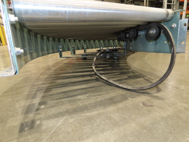 Hytrol 24"x 90° Curve Accumulation Roller Conveyor 21"BF V-Belt Slave Drive