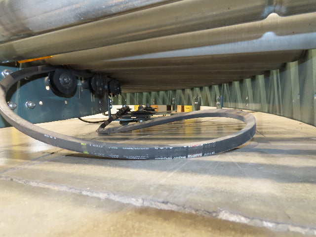 Hytrol 24"x 90° Curve Accumulation Roller Conveyor 21"BF V-Belt Slave Drive