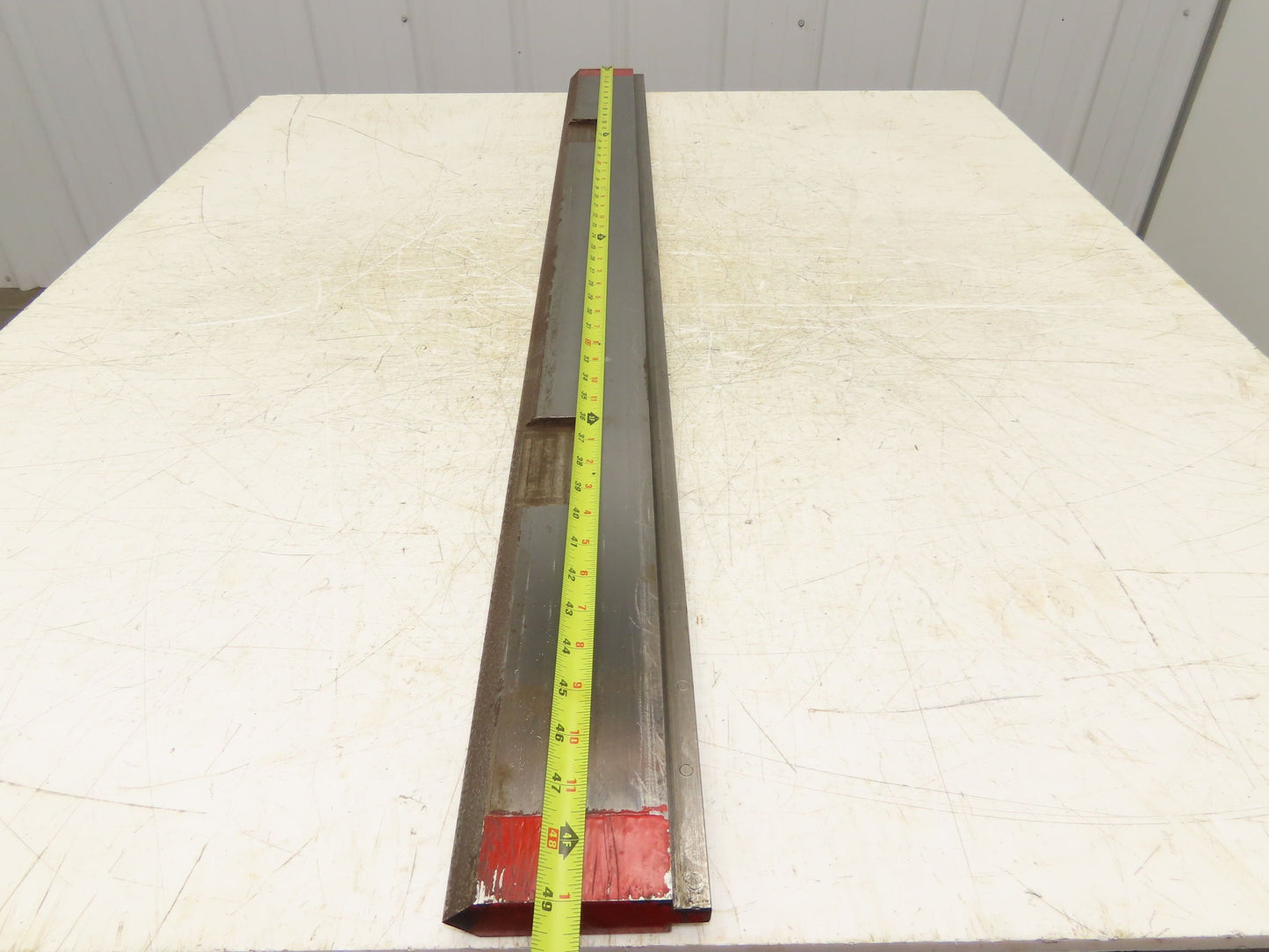 Press Brake Punch Die 49-1/16" Long 90° V 1-3/32" W 3-11/16" H 1/2" Tang