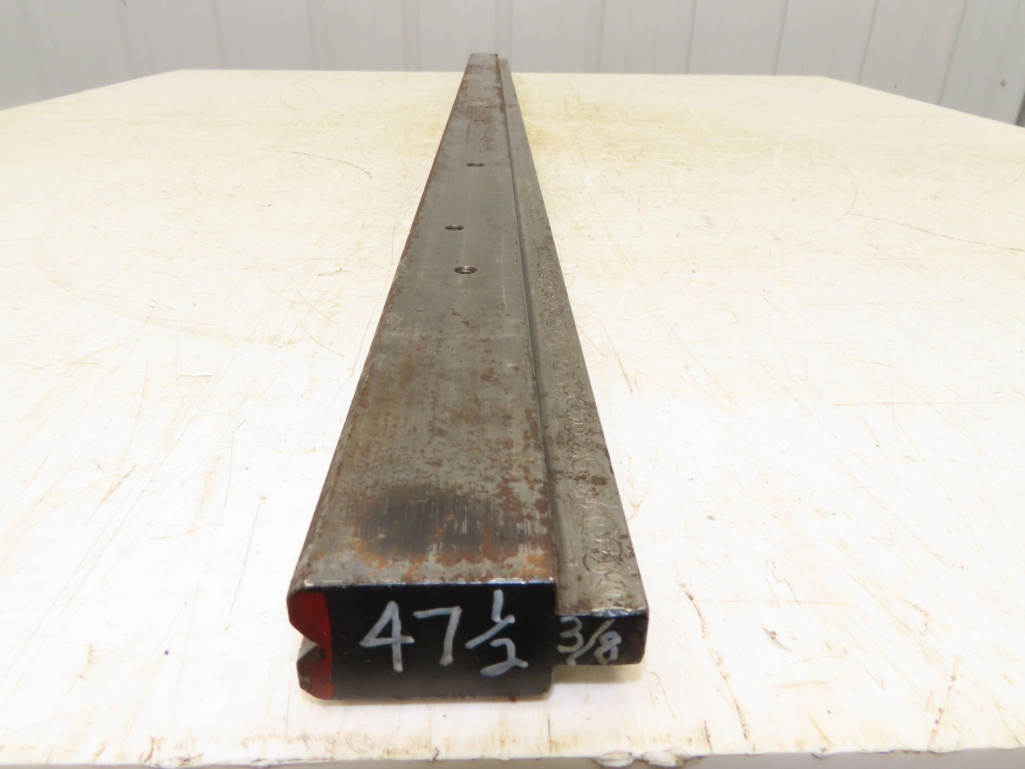 Press Brake Die 47-1/2" Long 90° V 3/8" W 3/16" D 1-3/4" H 1/2" Tang