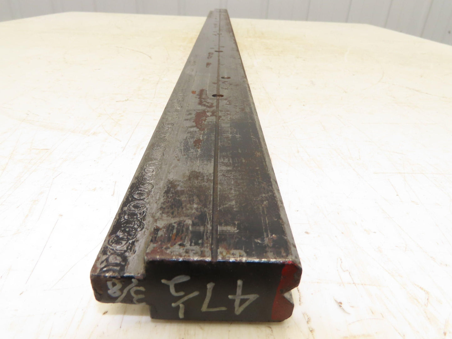Press Brake Die 47-1/2" Long 90° V 3/8" W 3/16" D 1-3/4" H 1/2" Tang