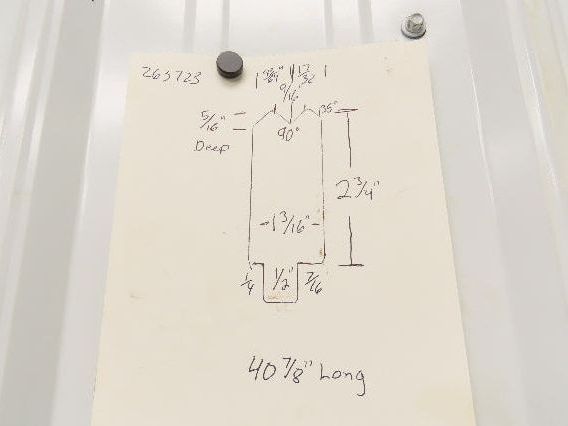 Press Brake Punch Die 40-7/8" Long 90° Offset Z Bend 9/16" W 5/16" D