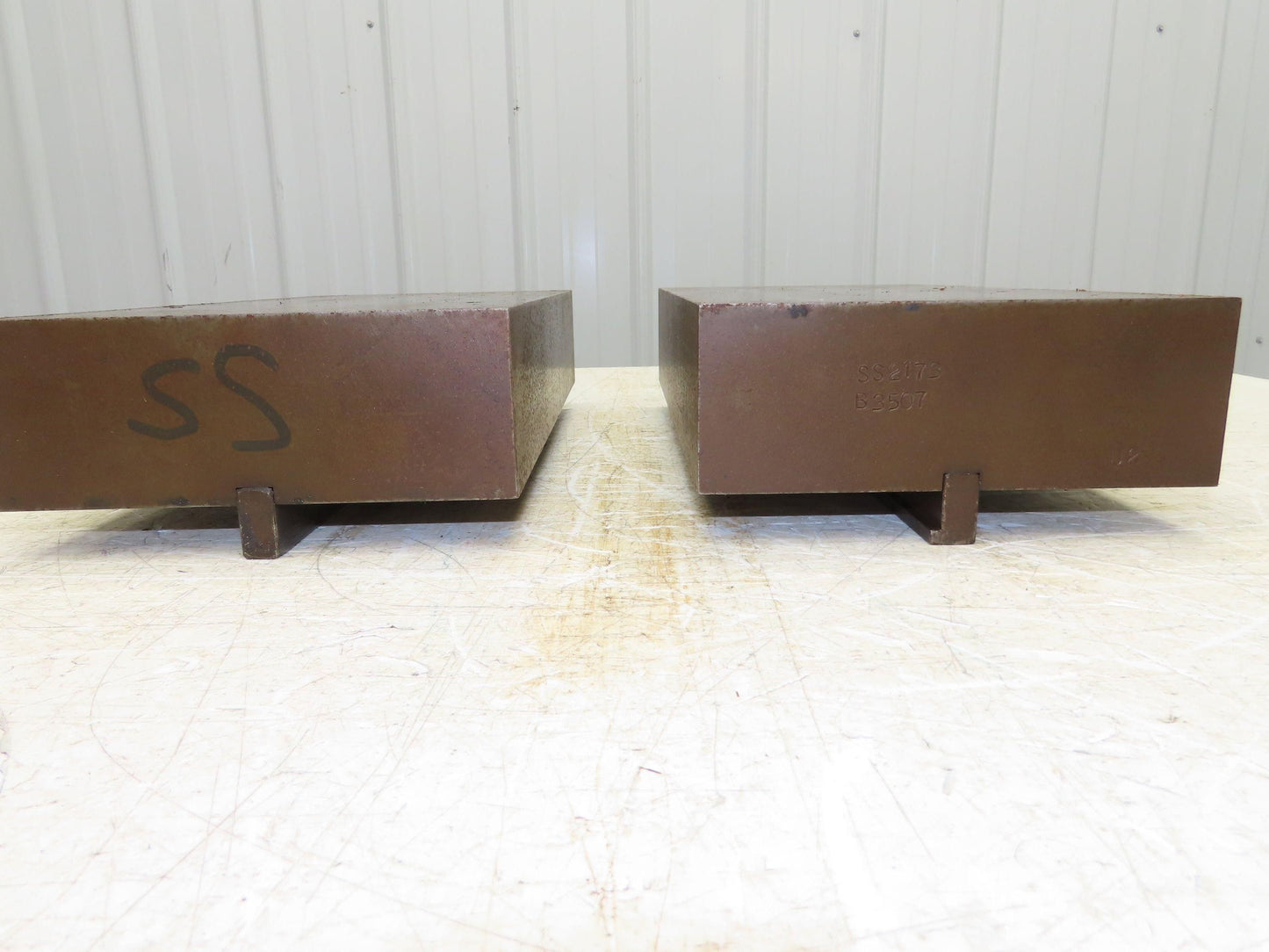 Press Brake Die Blank Set 13-1/2" Long 7" Wide 2-1/2" High 1/2" Safety Tang