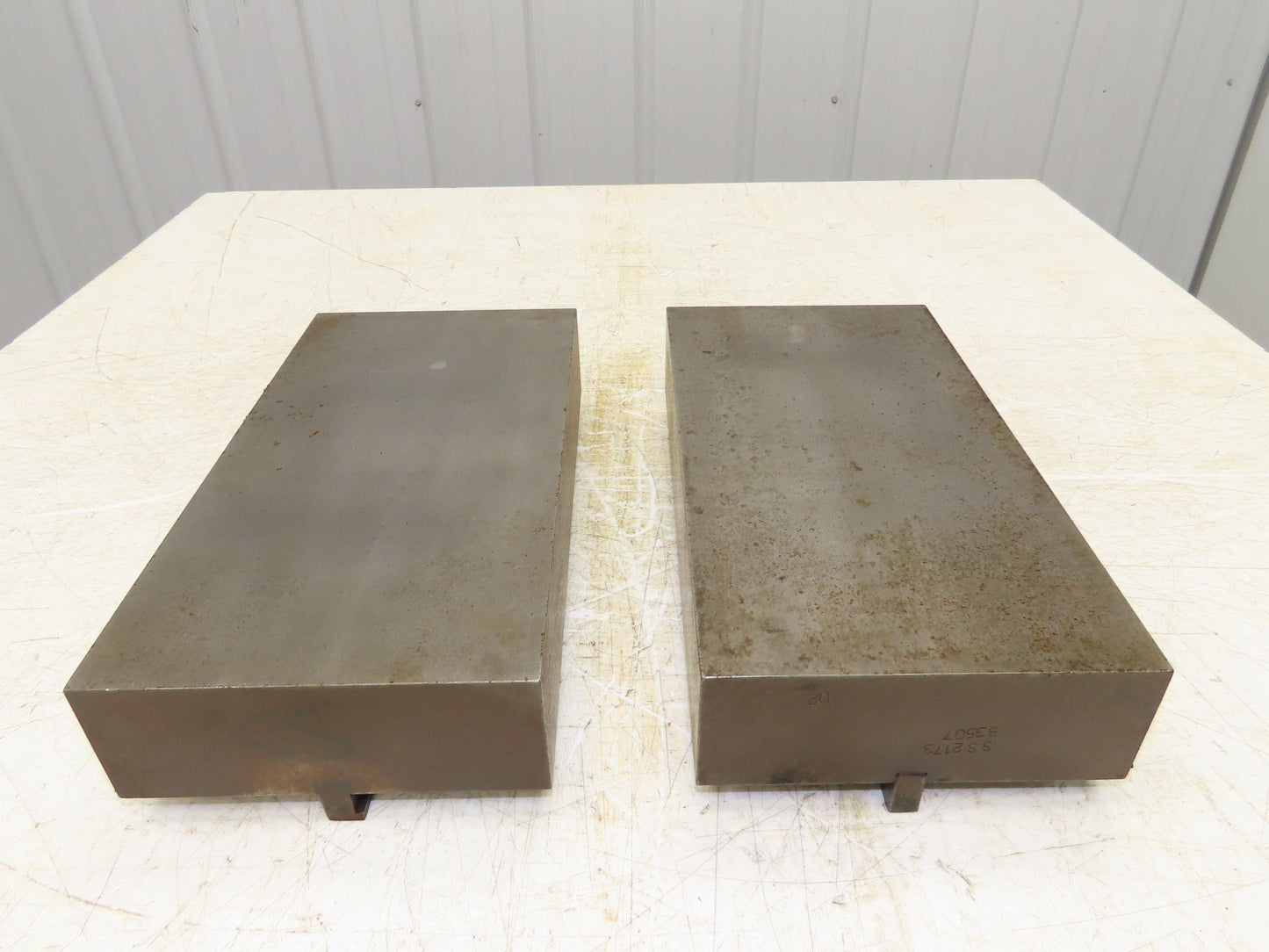Press Brake Die Blank Set 13-1/2" Long 7" Wide 2-1/2" High 1/2" Safety Tang