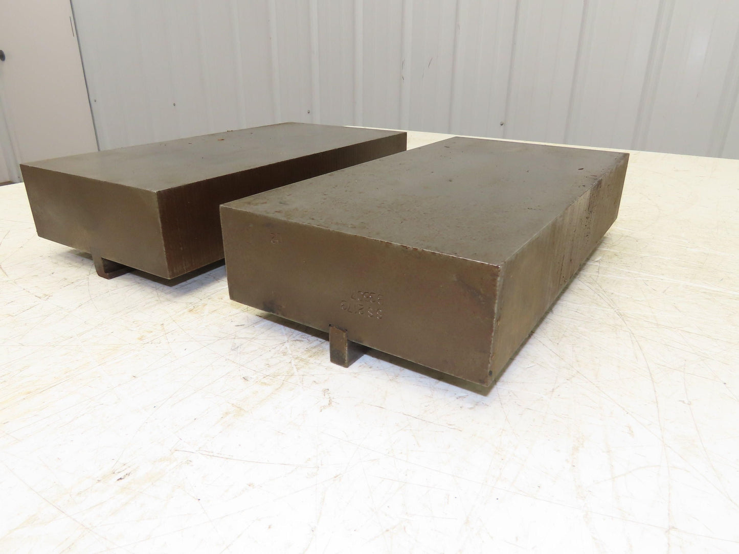 Press Brake Die Blank Set 13-1/2" Long 7" Wide 2-1/2" High 1/2" Safety Tang