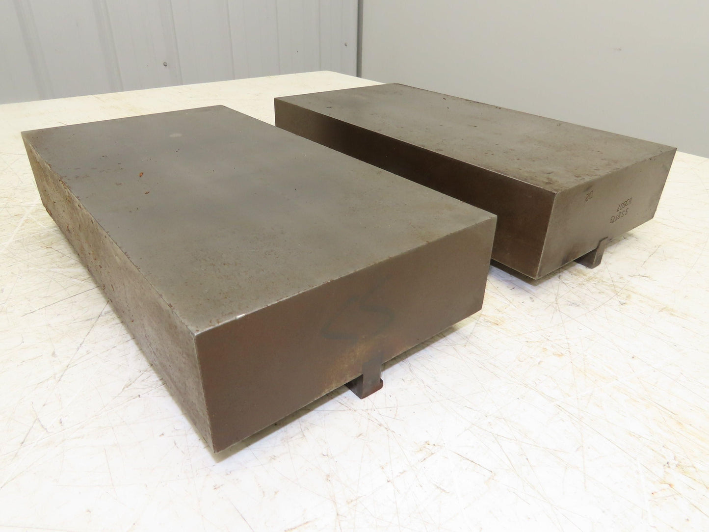 Press Brake Die Blank Set 13-1/2" Long 7" Wide 2-1/2" High 1/2" Safety Tang