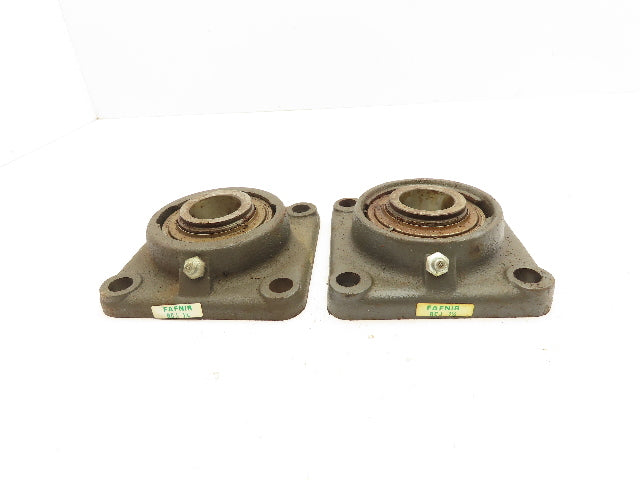 Fafnir RCJ 1-1/4 Flange Mount Ball Bearing 1-1/4" Bore 4-Bolt Lot of 2