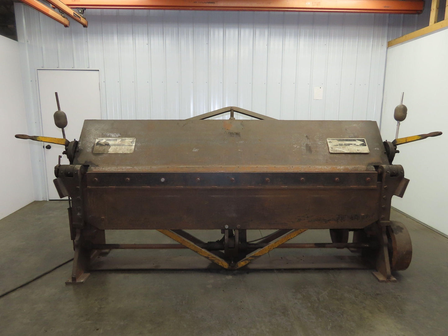 184 Chicago Steel Bending Brake 8' Mechanical Power Apron Leaf Sheet Metal 3Ph