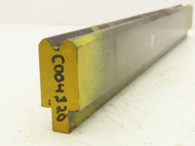 Press Brake Die 18-7/8" Long 90° V 1/2" W 1/4" D 1-3/4" H 1/2" Tang