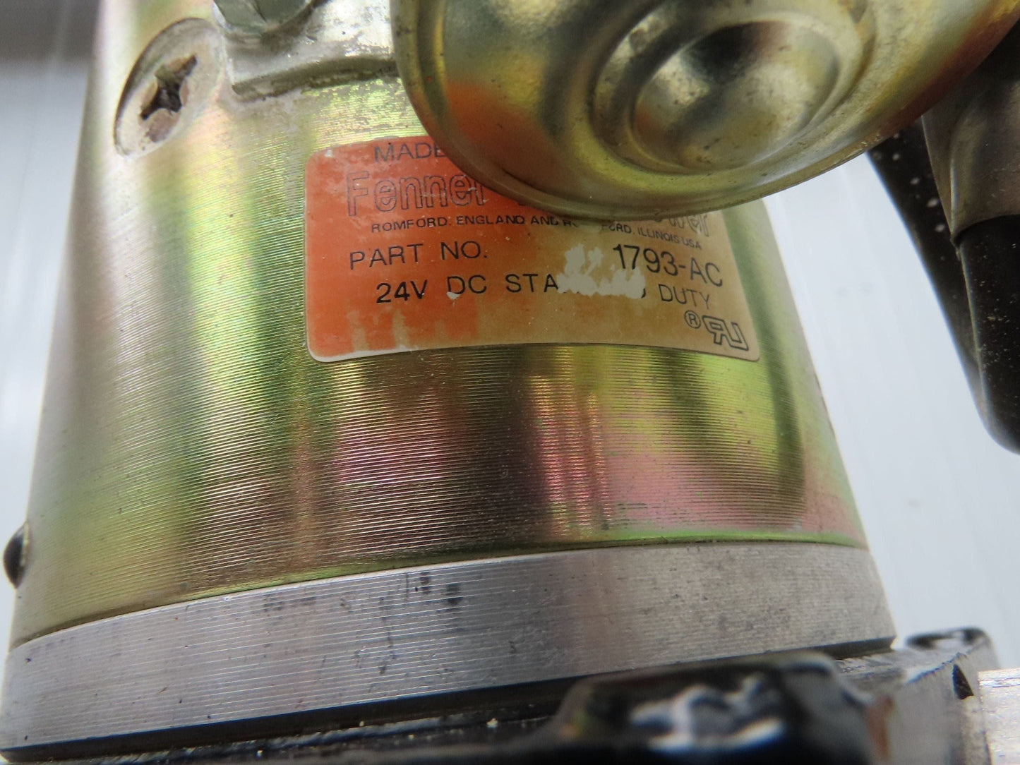 Fenner 1793-AC 24V DC Hydraulic Pump Motor Power Unit 1/2 Gal Steel Reservoir
