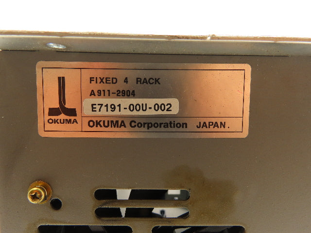Okuma E7191-00U-002 Fixed 4-Rack PLC Chassis Unit with Motherboard 1911-2904