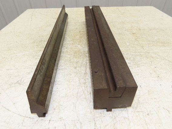 Press Brake Punch Die Set 25" Long 3/8" U Bend 9/16" Deep 1/2" Safety Tang