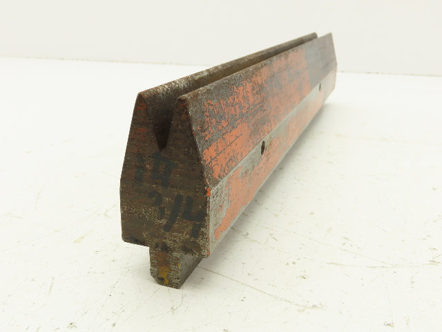 Press Brake Die 14-3/4" Long 30° V 1/2" W 3/4" D 2-5/16" H 1/2" Tang
