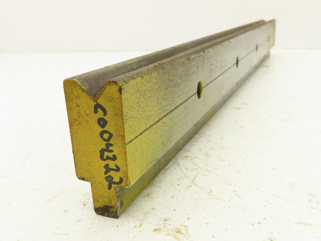 Press Brake Die 20-7/8" Long 90° V 9/16" W 1/4" D 1-3/4" H 1/2" Tang