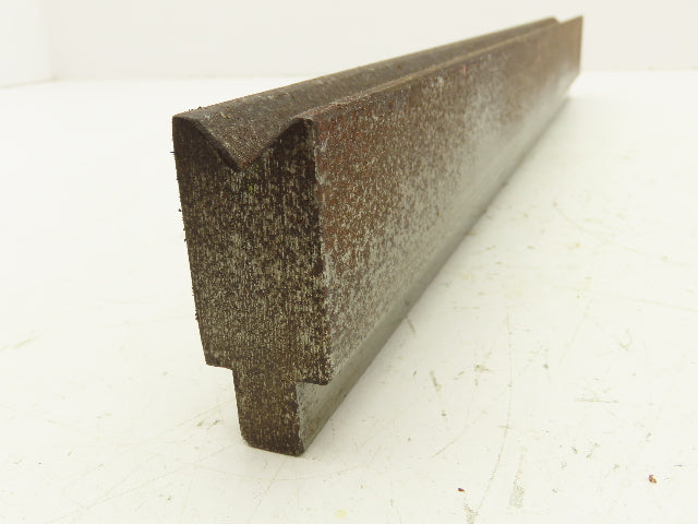 Press Brake Die 19-3/8" Long 90° V 5/8" W 5/16" D 1-3/4" H 1/2" Tang