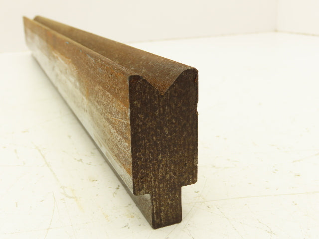 Press Brake Die 22-1/8" Long 90° V 9/16" W 1/4" D 1-3/4" H 1/2" Tang