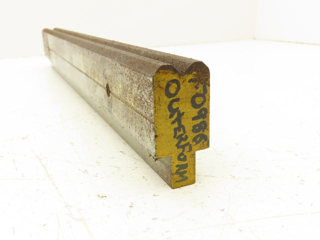 Press Brake Die 16-5/8" Long 90° V 5/16" W 3/16" D 1-9/16" H 1/2" Tang