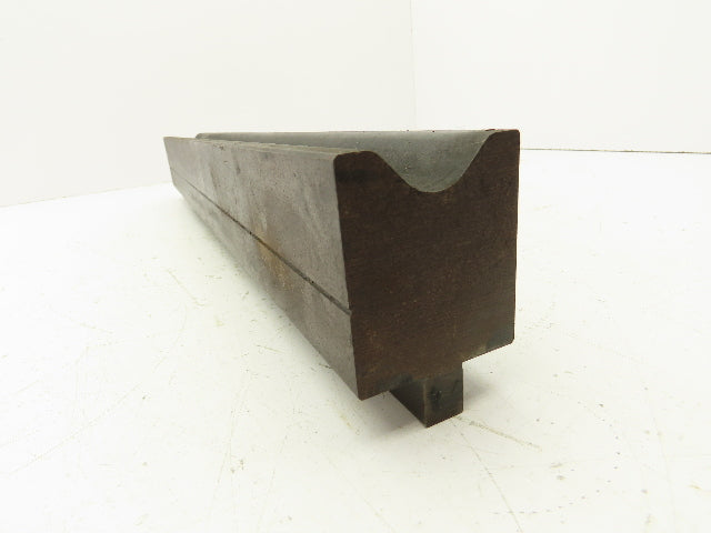 Press Brake Die 19-7/8" L 3/4" Round U Bend 1-1/8" W 3/8" D 2-1/4" H 1/2" Tang