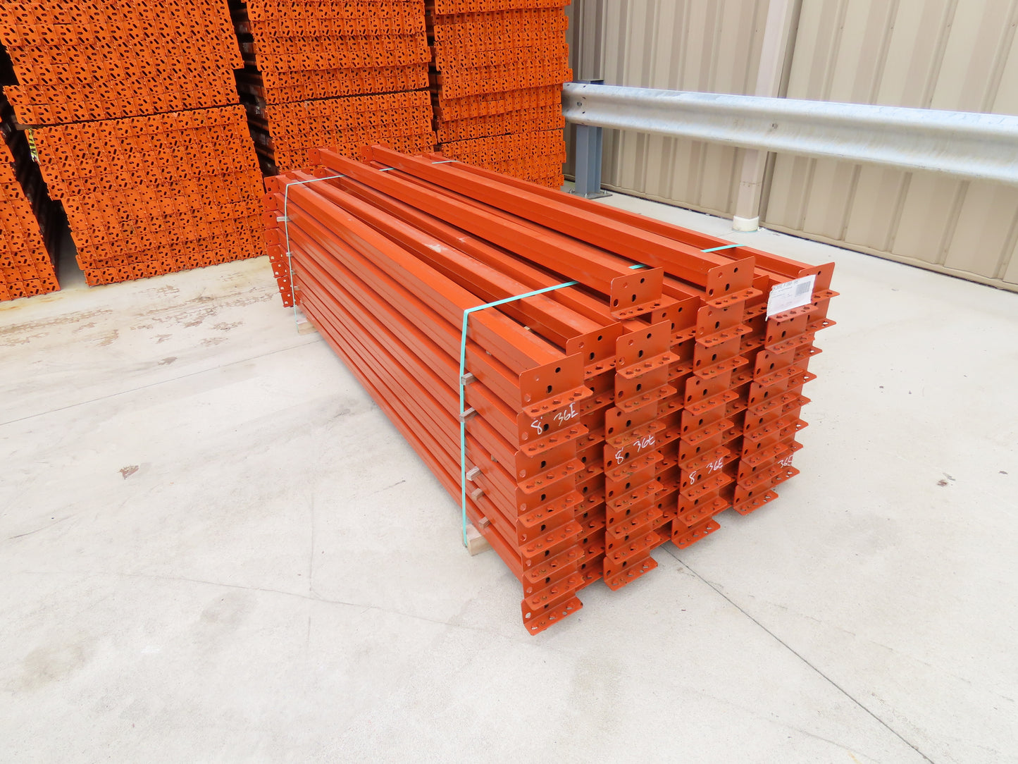 Interlake 96"x 3-1/2" Teardrop Pallet Racking Rack Step Beam Crossmember 4170Lb