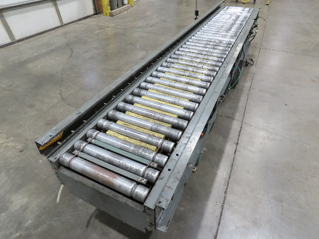 Hytrol 18"x 10' EZLogic Accumulation Roller Conveyor 15"BF Belt Drive 460V 57FPM