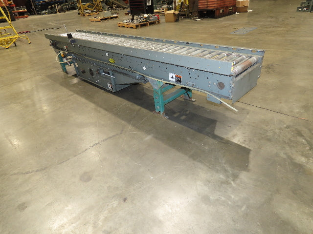 Hytrol 18"x 10' EZLogic Accumulation Roller Conveyor 15"BF Belt Drive 460V 57FPM