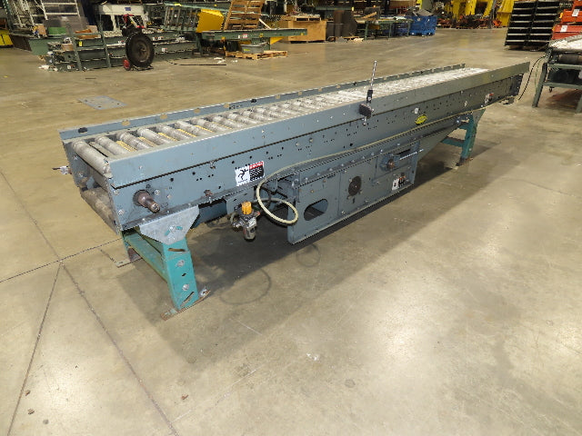 Hytrol 18"x 10' EZLogic Accumulation Roller Conveyor 15"BF Belt Drive 460V 57FPM