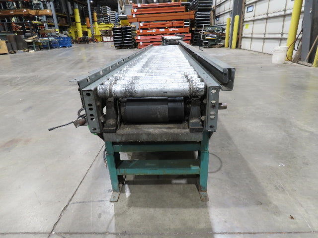 Hytrol 18"x 10' EZLogic Accumulation Roller Conveyor 15"BF Belt Drive 460V 57FPM
