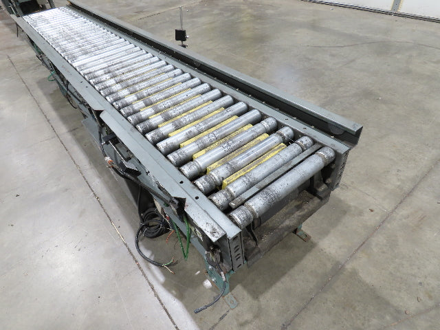 Hytrol 18"x 10' EZLogic Accumulation Roller Conveyor 15"BF Belt Drive 460V 57FPM