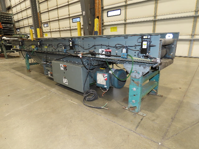 Hytrol 18"x 10' EZLogic Accumulation Roller Conveyor 15"BF Belt Drive 460V 57FPM