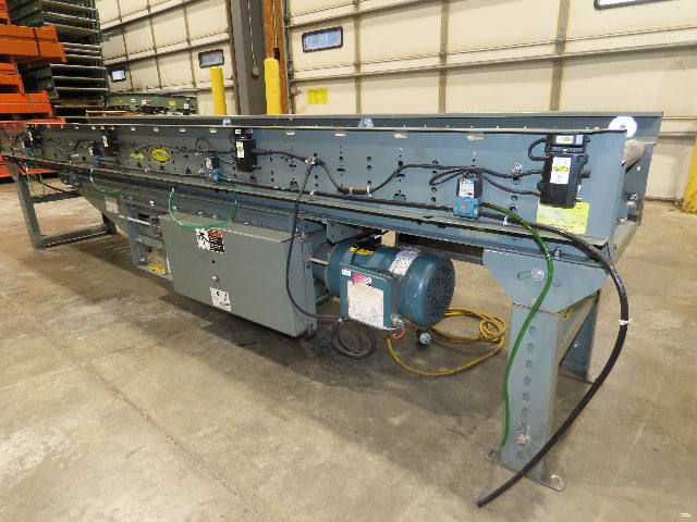 Hytrol 18"x 10' EZLogic Accumulation Roller Conveyor 15"BF Belt Drive 460V 57FPM