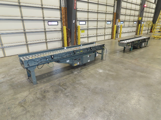 Hytrol 18"x 10' EZLogic Accumulation Roller Conveyor 15"BF Belt Drive 460V 57FPM