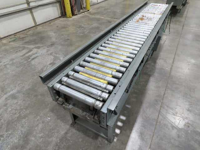 Hytrol 18"x 10' EZLogic Accumulation Roller Conveyor 15"BF Belt Drive 460V 57FPM