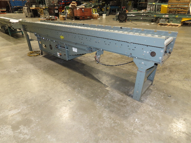Hytrol 18"x 10' EZLogic Accumulation Roller Conveyor 15"BF Belt Drive 460V 57FPM