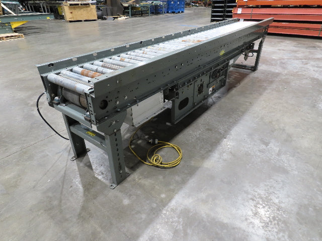 Hytrol 18"x 10' EZLogic Accumulation Roller Conveyor 15"BF Belt Drive 460V 57FPM