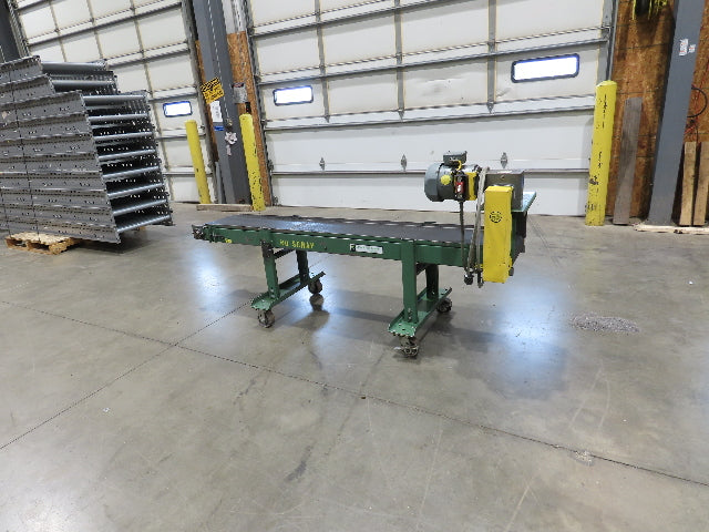 Wardcraft 12"x 7' Slider Bed Belt Conveyor Adj Height on Casters 69FPM 115V 1PH