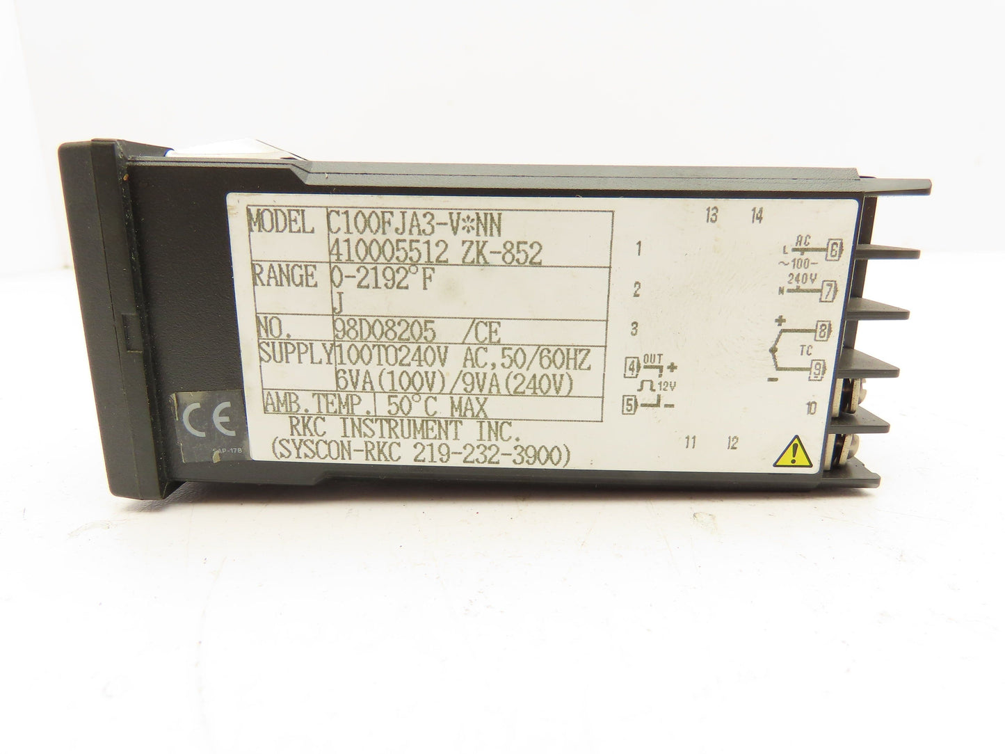 Syscon C100FJA3-VNN REX-C100 PLC Temperature Controller Module 0-2192°F 240V