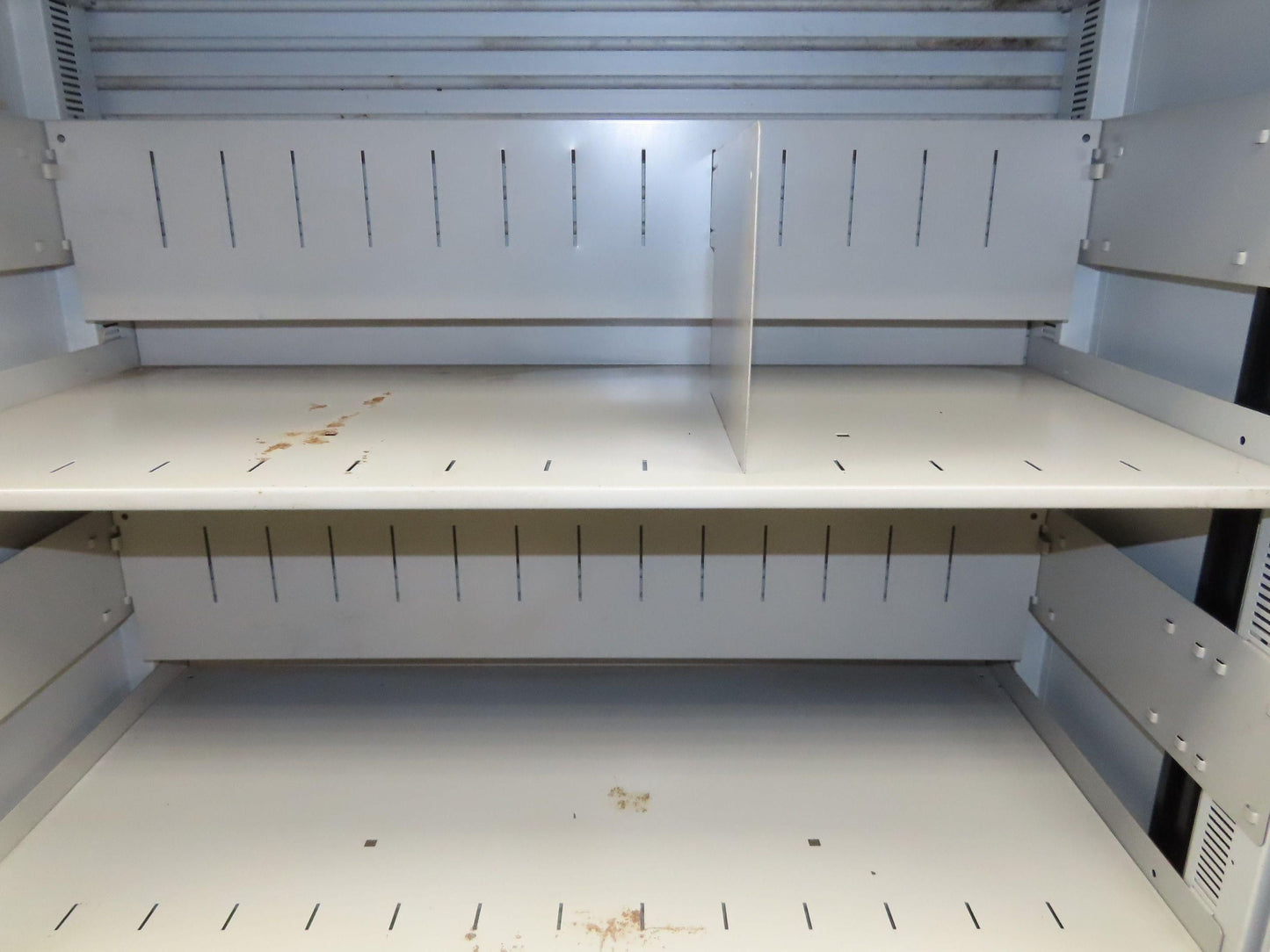 Wright Line Roll Up Door Storage Cabinet 6 Shelf Unit 36x18x83" Adjustable