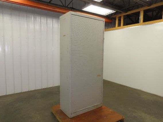 Wright Line Roll Up Door Storage Cabinet 6 Shelf Unit 36x18x83" Adjustable