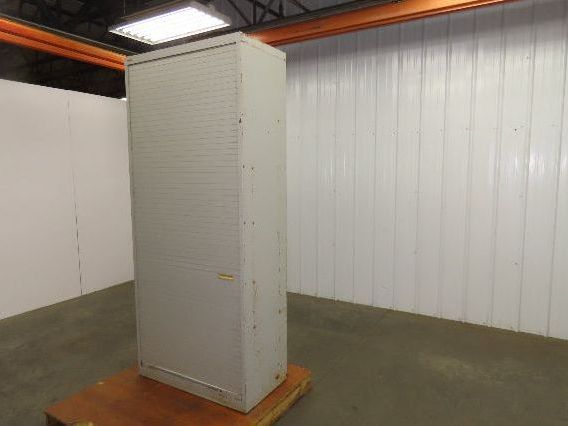 Wright Line Roll Up Door Storage Cabinet 6 Shelf Unit 36x18x83" Adjustable