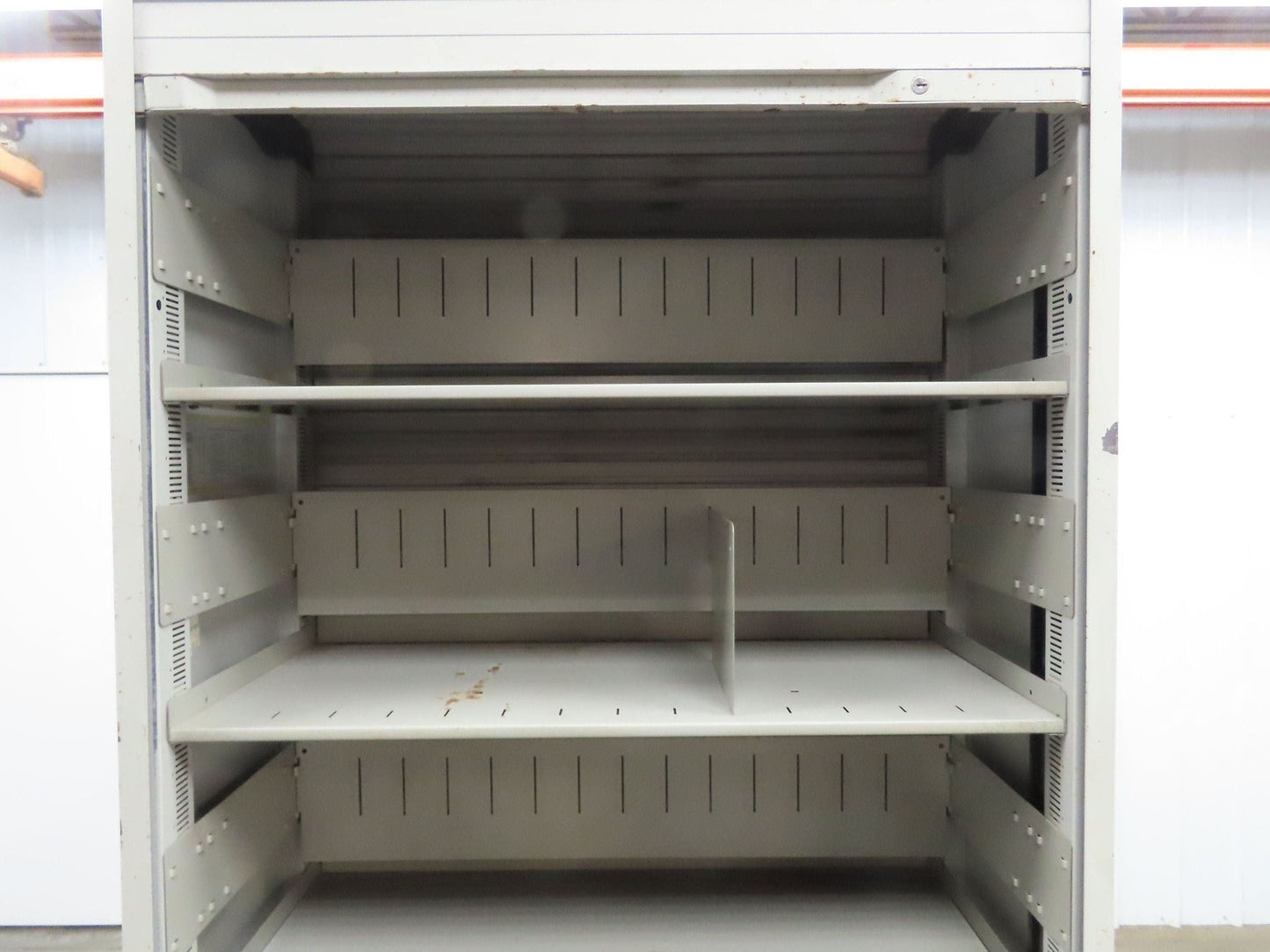 Wright Line Roll Up Door Storage Cabinet 6 Shelf Unit 36x18x83" Adjustable