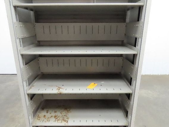 Wright Line Roll Up Door Storage Cabinet 6 Shelf Unit 36x18x83" Adjustable