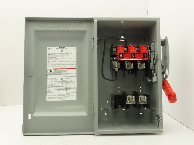 Siemens HF262 Heavy Duty Safety Disconnect Switch 60A 600VAC 1PH 2 Pole Fusible