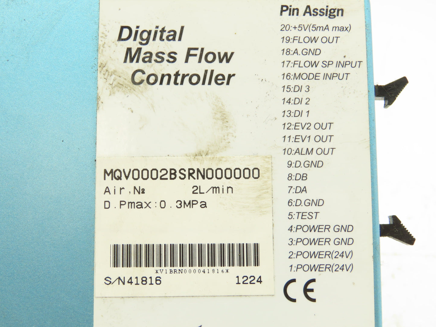 Azbil MQV0002BSRN000000 Digital Mass Flow Controller Module