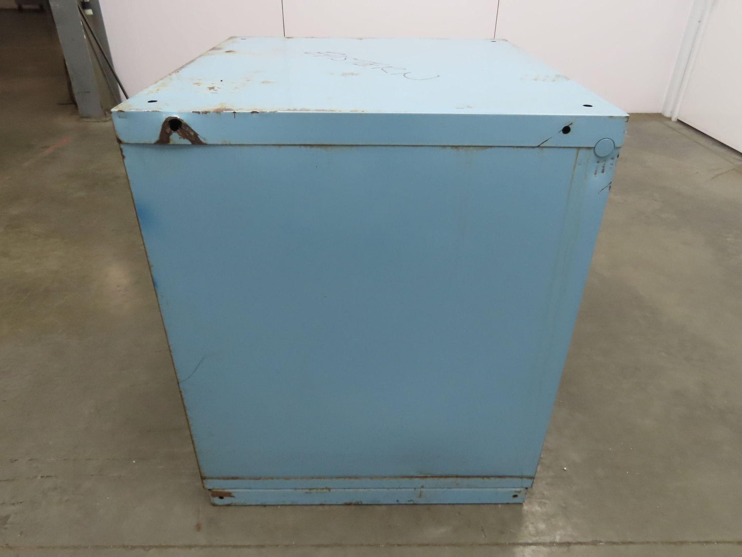 Stanley Vidmar Tool Cabinet 4 Drawer 28x30x33" Blue Lista Lyon Rust Rough