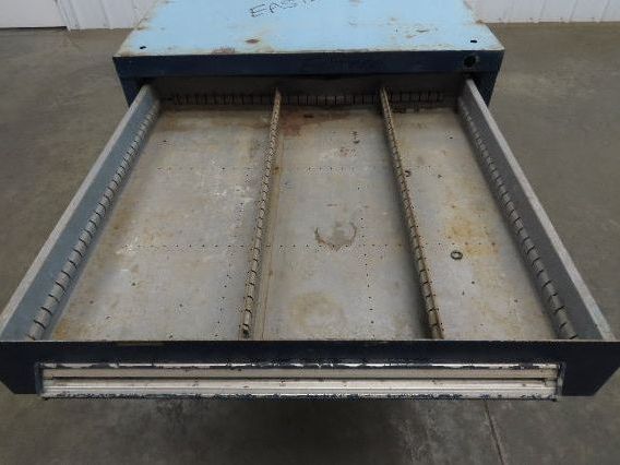 Stanley Vidmar Tool Cabinet 4 Drawer 28x30x33" Blue Lista Lyon Rust Rough