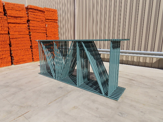 Interlake 12' x 60" Teardrop Pallet Racking Upright 3"x1-5/8" Leg Green