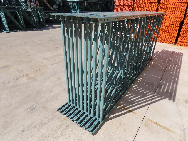 Interlake 12' x 60" Teardrop Pallet Racking Upright 3"x1-5/8" Leg Green